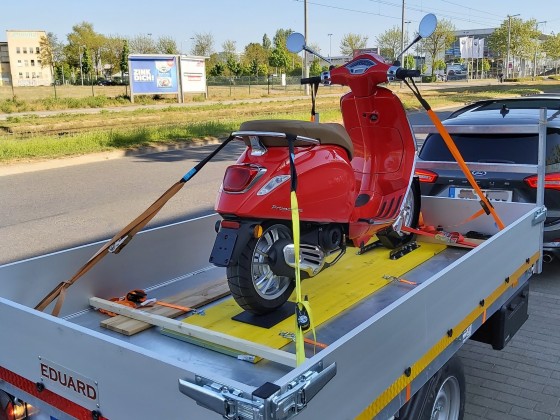 Gestell für Motorradtransport