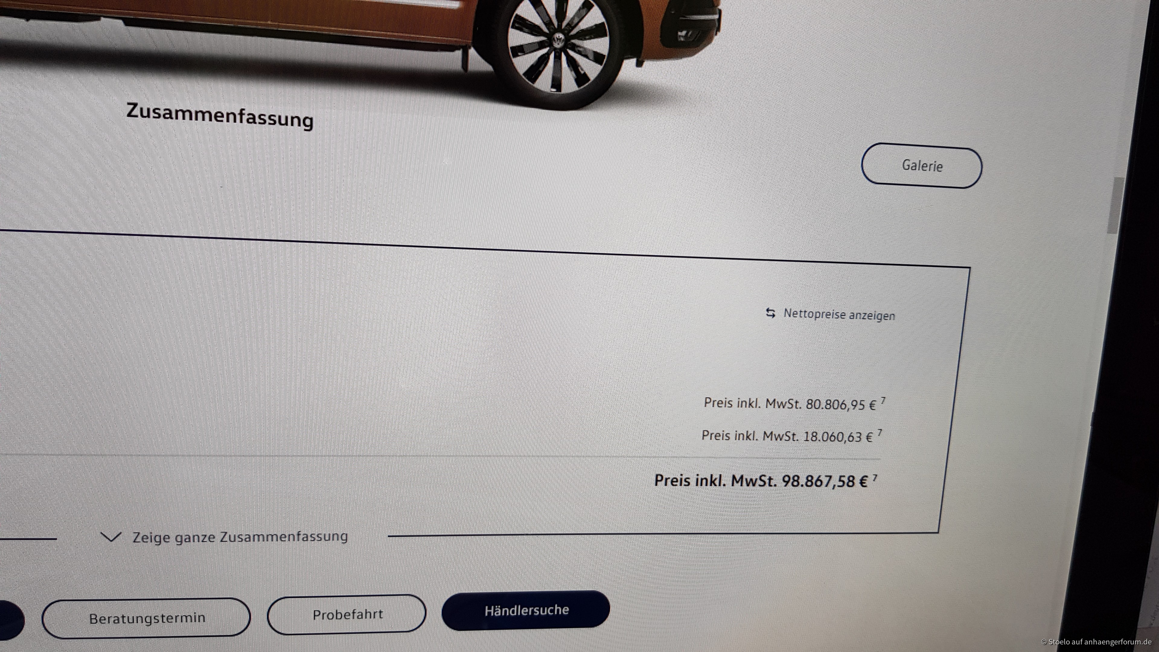 Konfigurator für VW Multivan