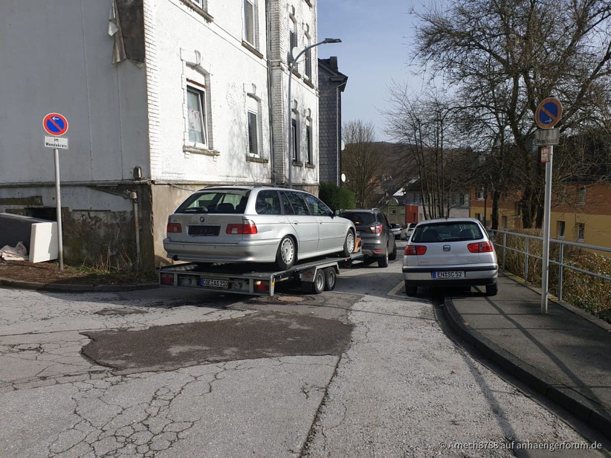 Transport eines 5er BMW