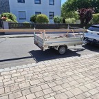5,2m lange Holzlatten transportiert